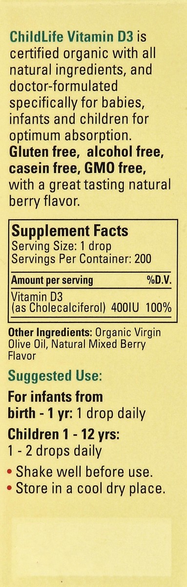 slide 2 of 5, ChildLife Vitamin D3 0.338 oz, 0.34 oz