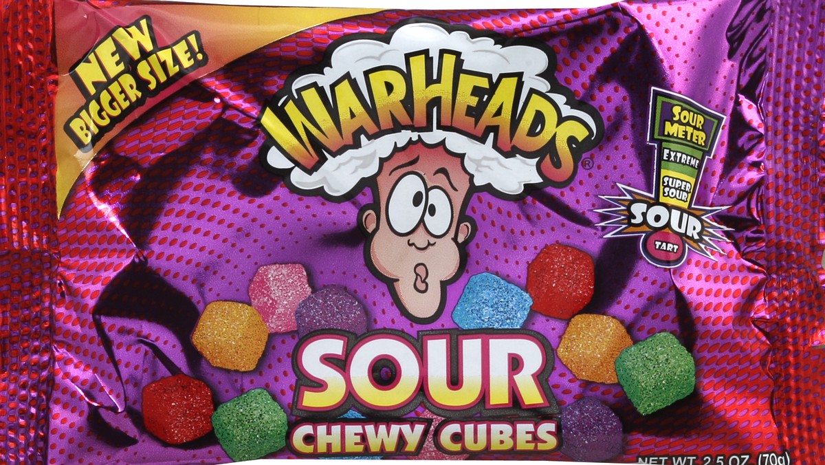 slide 5 of 5, Warheads Sour Chewy Cubes, 2.5 oz