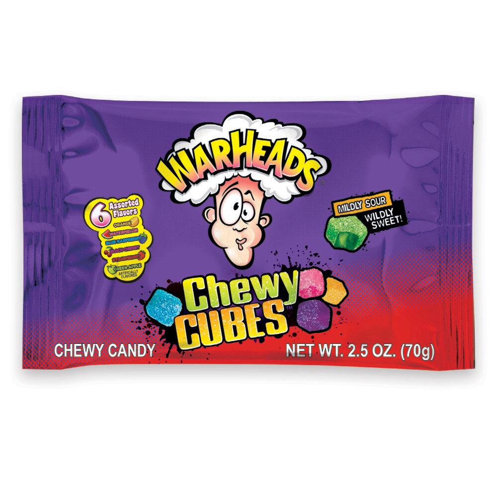 slide 1 of 5, Warheads Sour Chewy Cubes, 2.5 oz