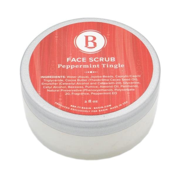 slide 1 of 1, Basin Peppermint Tingle Face Scrub, 2 fl oz