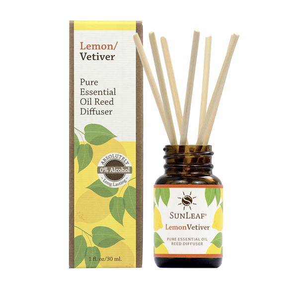 slide 1 of 1, SunLeaf Naturals Mini Reed Diffuser - Lemonvetiver, 0.9 fl oz