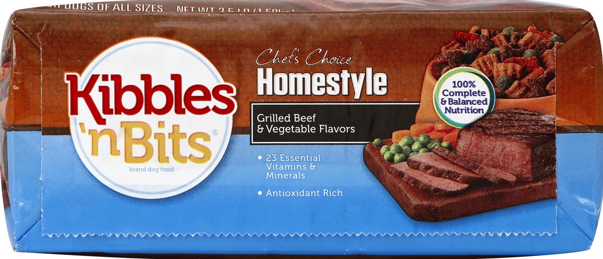 slide 5 of 6, Kibbles 'n Bits Chef's Choice Homestyle Grilled Beef & Vegetable Flavor Dog Food, 3.5-Pound, 3.5 lb