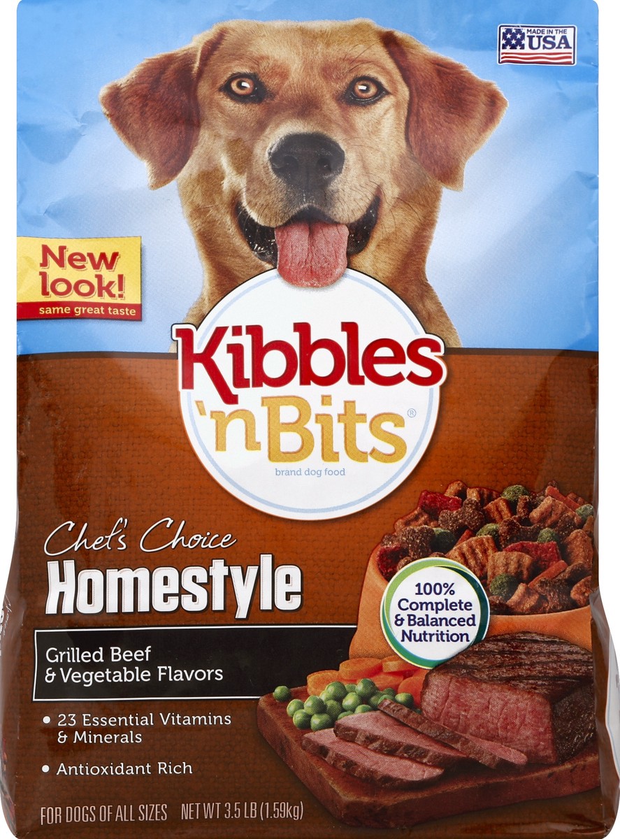 slide 3 of 6, Kibbles 'n Bits Chef's Choice Homestyle Grilled Beef & Vegetable Flavor Dog Food, 3.5-Pound, 3.5 lb