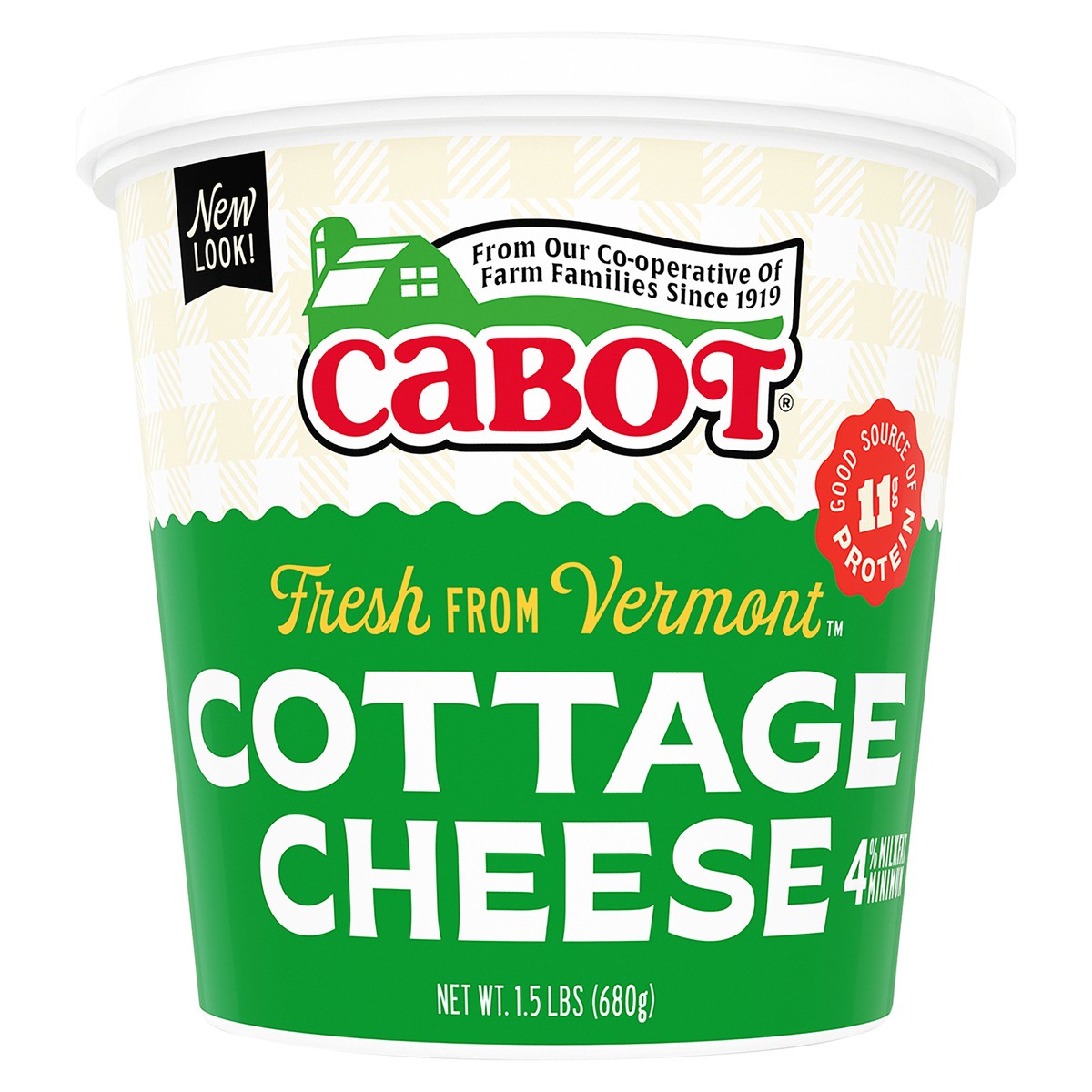 slide 1 of 1, Cabot Cottage Cheese Regular, 24 oz