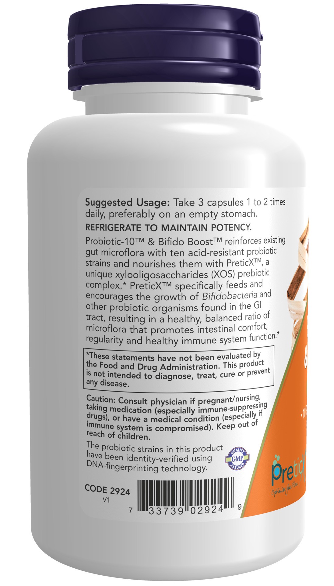 slide 3 of 4, NOW Probiotic-10™ & Bifido Boost™ - 90 Veg Capsules, 90 ct
