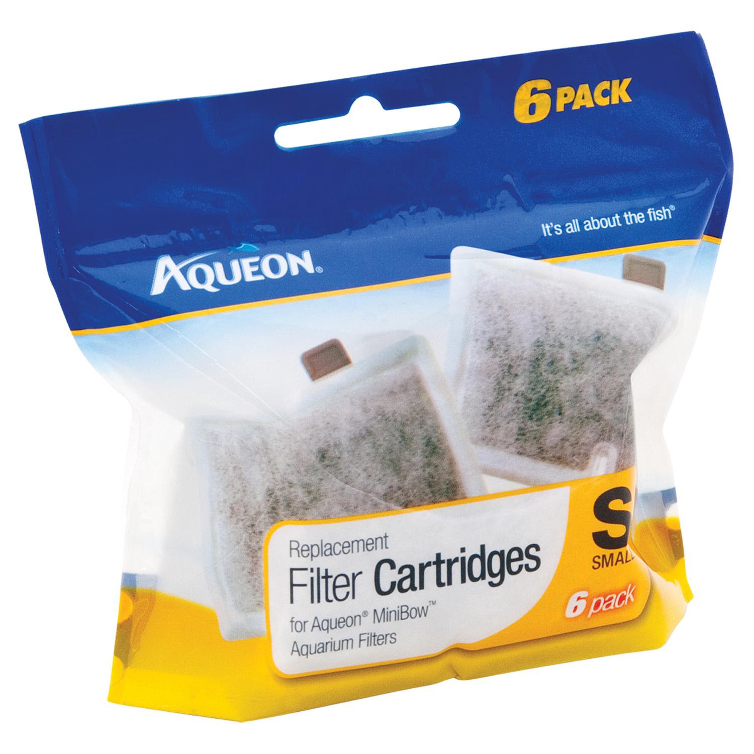 slide 1 of 9, Aqueon Replacement Filter Cartridges Small - 6 pack, 1 ct