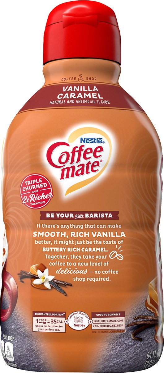 slide 2 of 8, Coffee mate Nestle Coffee mate Vanilla Caramel Liquid Coffee Creamer, 64 oz