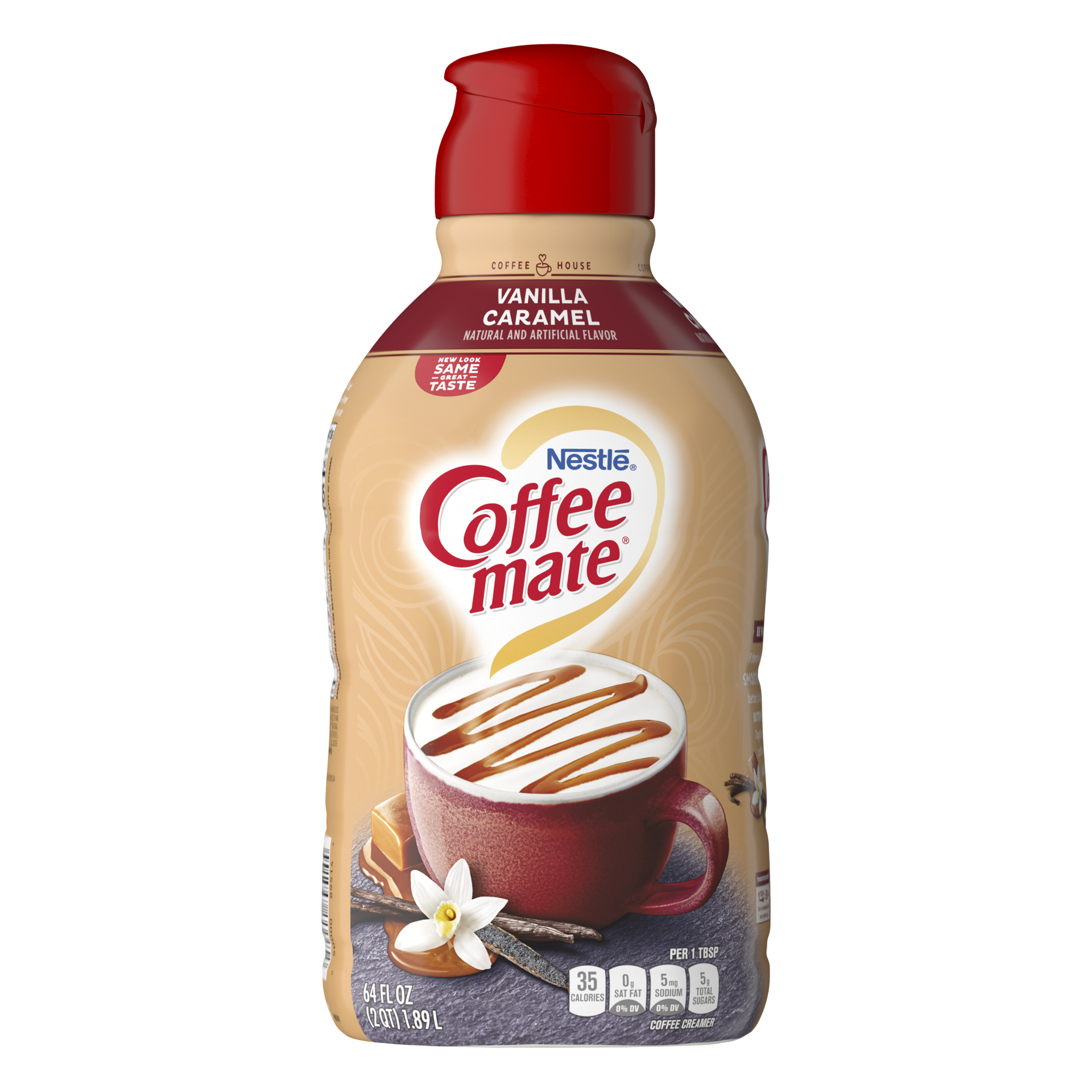 slide 1 of 8, Coffee mate Nestle Coffee mate Vanilla Caramel Liquid Coffee Creamer, 64 oz