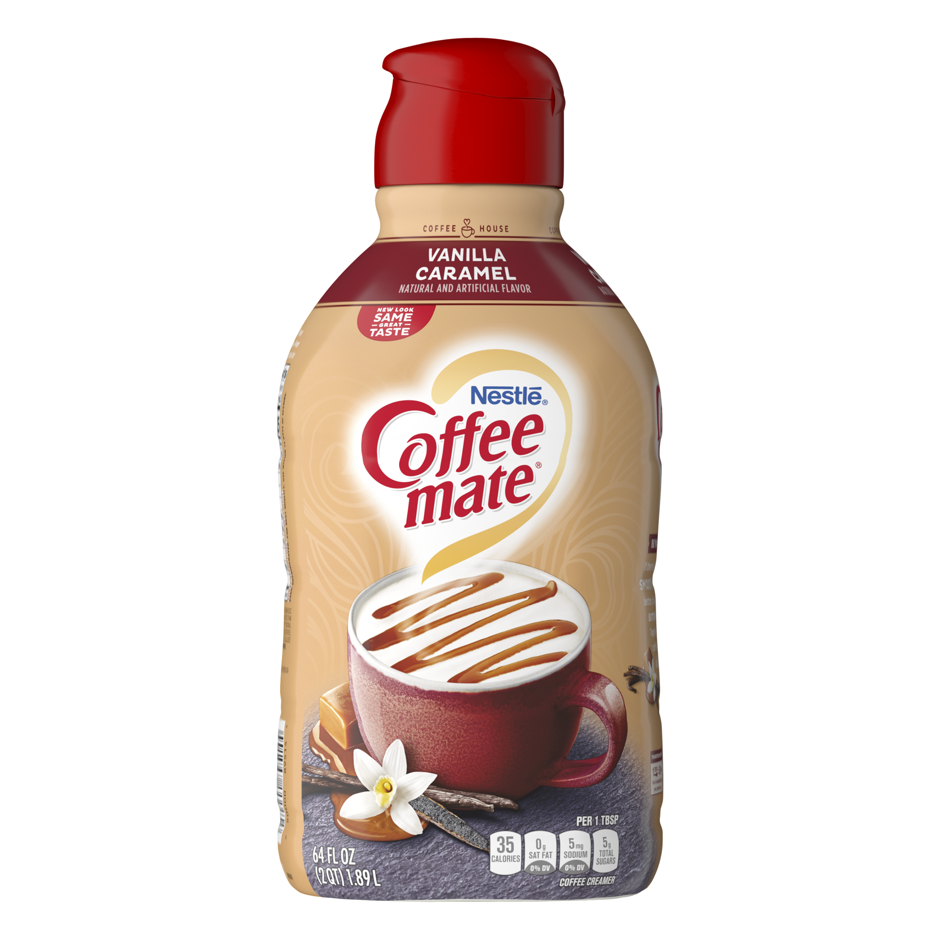 slide 1 of 8, Coffee mate Nestle Coffee mate Vanilla Caramel Liquid Coffee Creamer, 64 oz