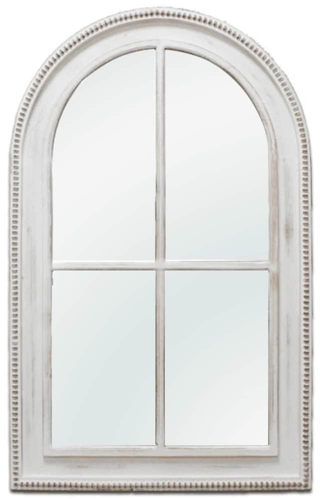 slide 1 of 1, Whitewash Arch Mirror - White, 24 in x 36 in