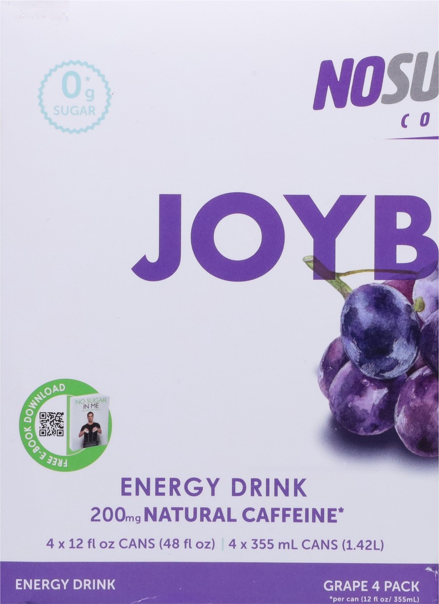 slide 9 of 9, No Sugar Company Joyburst Grape Energy Drink - 4 ct, 4 ct