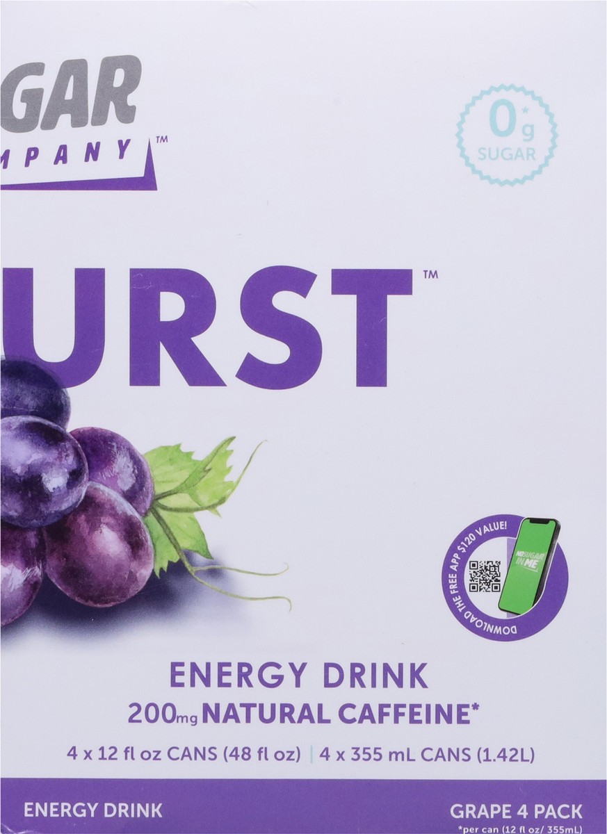 slide 7 of 9, No Sugar Company Joyburst Grape Energy Drink - 4 ct, 4 ct