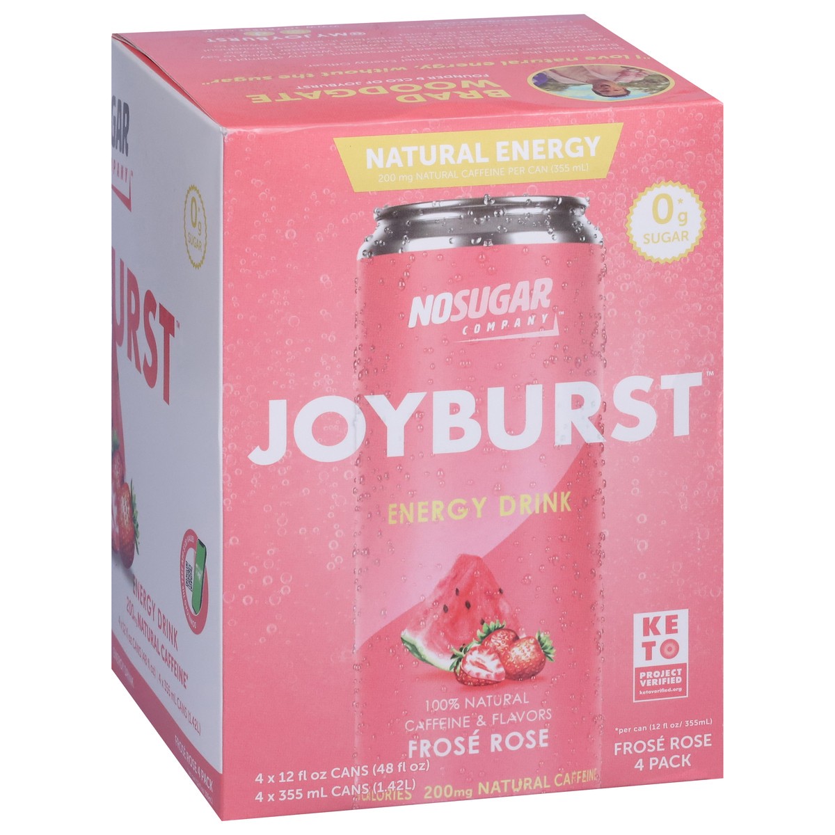 slide 2 of 9, No Sugar Company Joyburst Frose Rose Energy Drink- 4 ct, 4 ct
