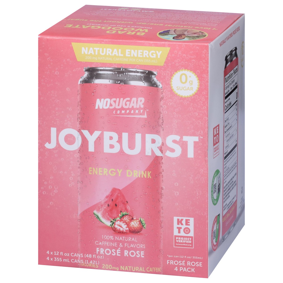 slide 8 of 9, No Sugar Company Joyburst Frose Rose Energy Drink- 4 ct, 4 ct