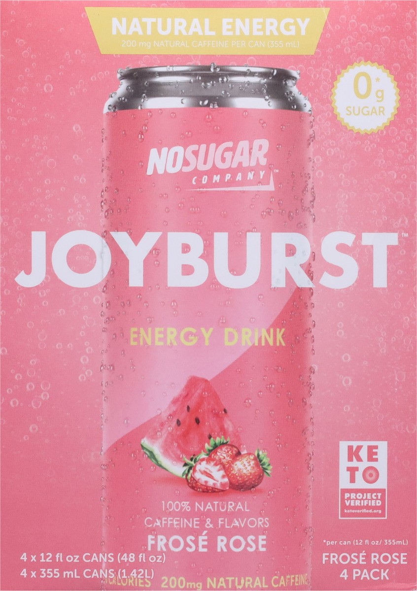 slide 9 of 9, No Sugar Company Joyburst Frose Rose Energy Drink- 4 ct, 4 ct