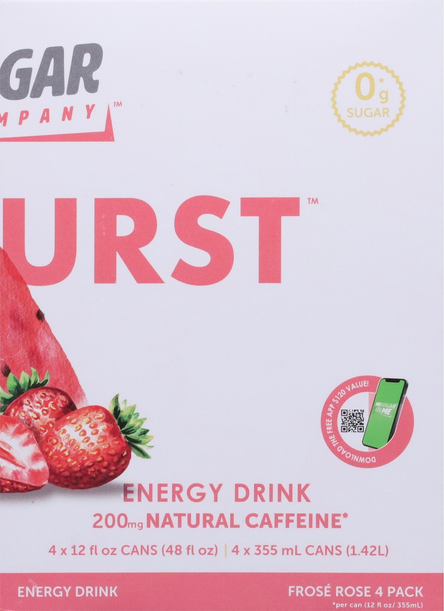 slide 4 of 9, No Sugar Company Joyburst Frose Rose Energy Drink- 4 ct, 4 ct