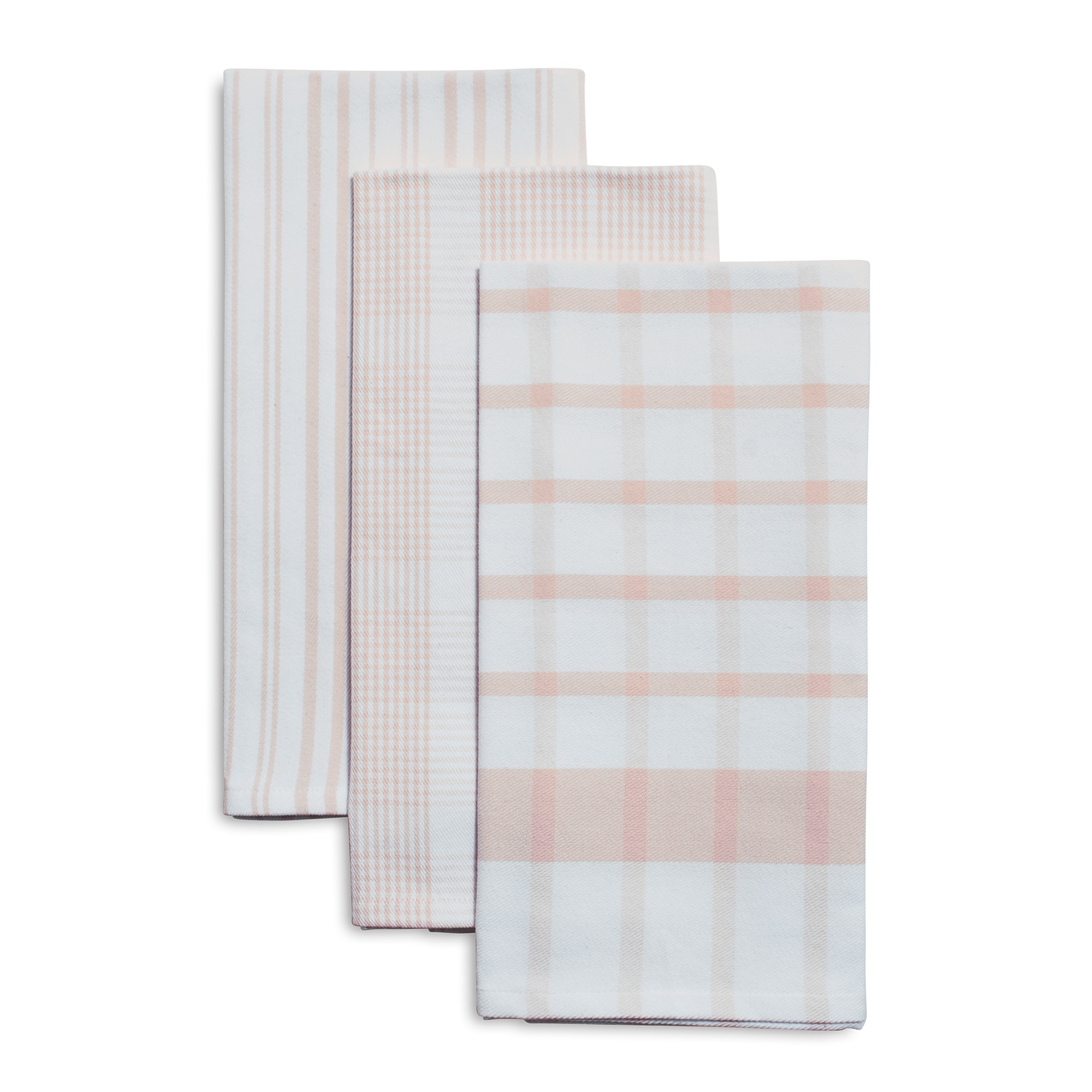 slide 1 of 1, Sur La Table Assorted Twill Kitchen Towels, Light Pink, 3 ct; 28 in x 20 in