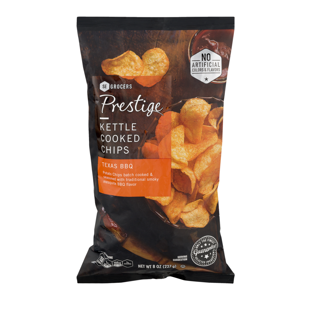 slide 1 of 1, Prestige Kettle Cooked Chips Texas BBQ, 8 oz