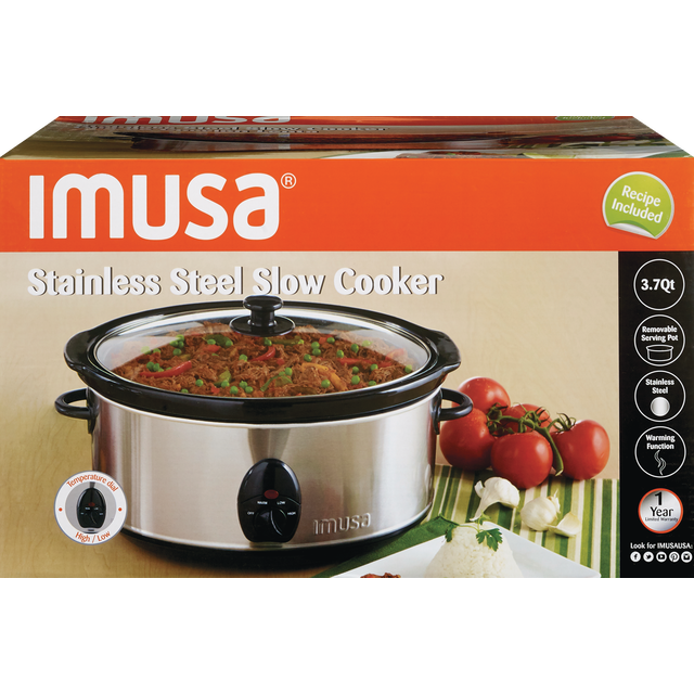 slide 1 of 1, IMUSA Slow Cooker, 3.7 qt