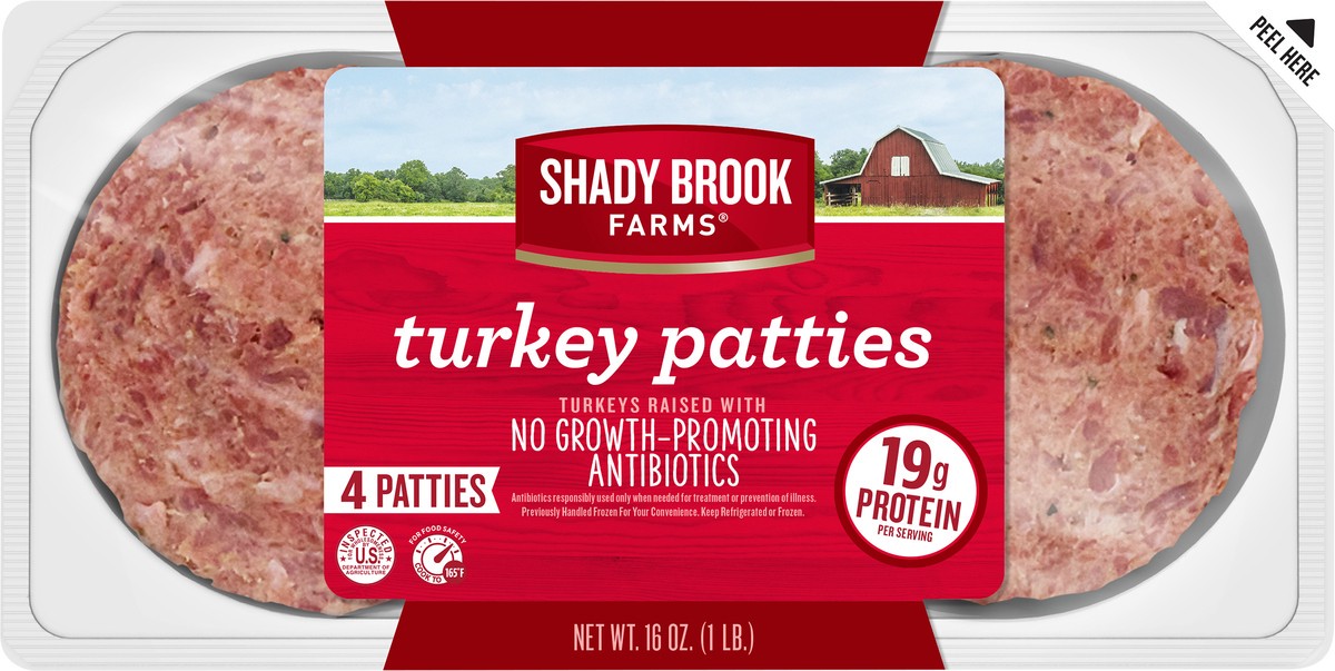 slide 2 of 7, Shady Brook Farms Unseasoned Turkey Patties, 4 ct