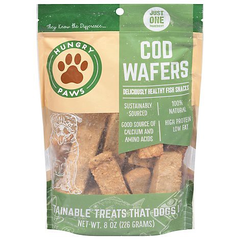 slide 1 of 1, Hungry Paws Treat Dog Cod Wafers - 8 OZ, 8 oz