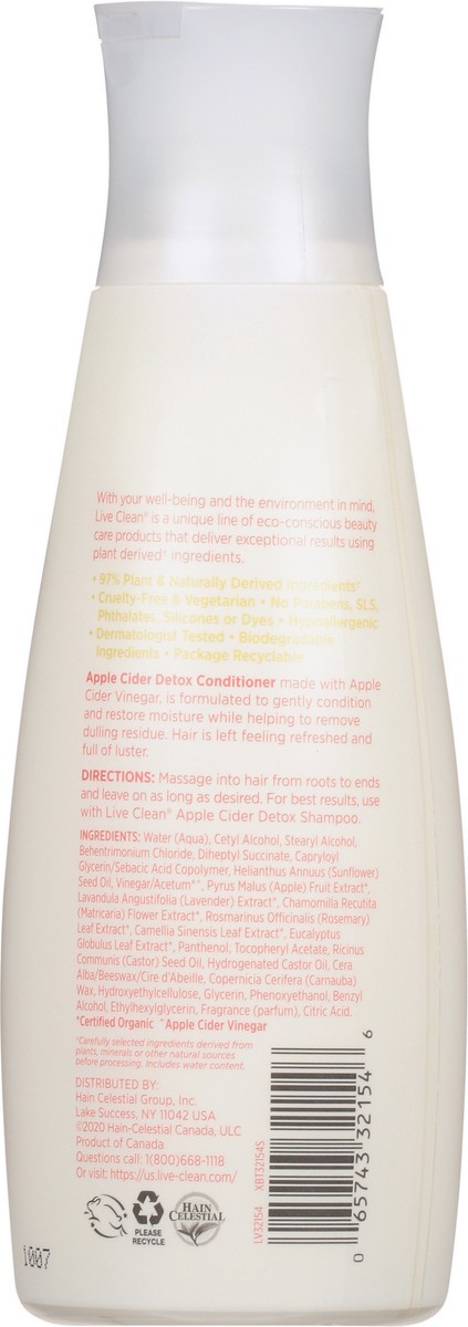 slide 7 of 10, Live Clean Apple Cider Detox Conditioner 12 fl oz, 12 fl oz