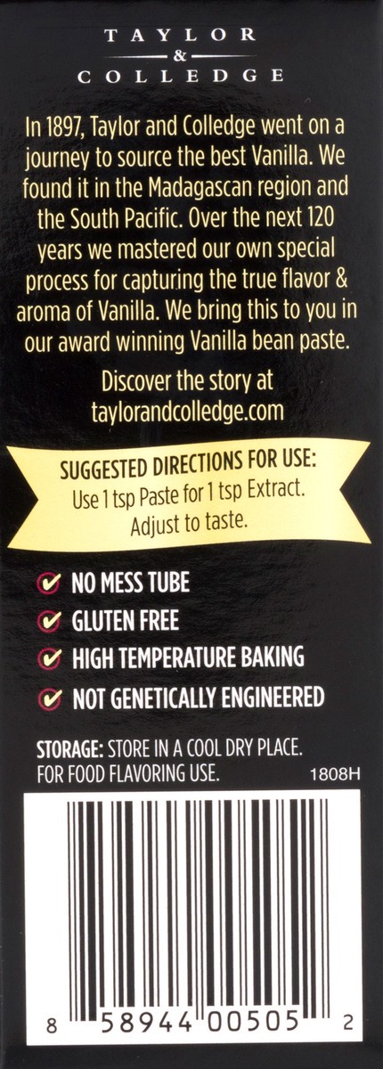 slide 7 of 11, Taylor & Colledge Organic with Seeds Vanilla Bean Paste 1.7 oz, 1.7 oz
