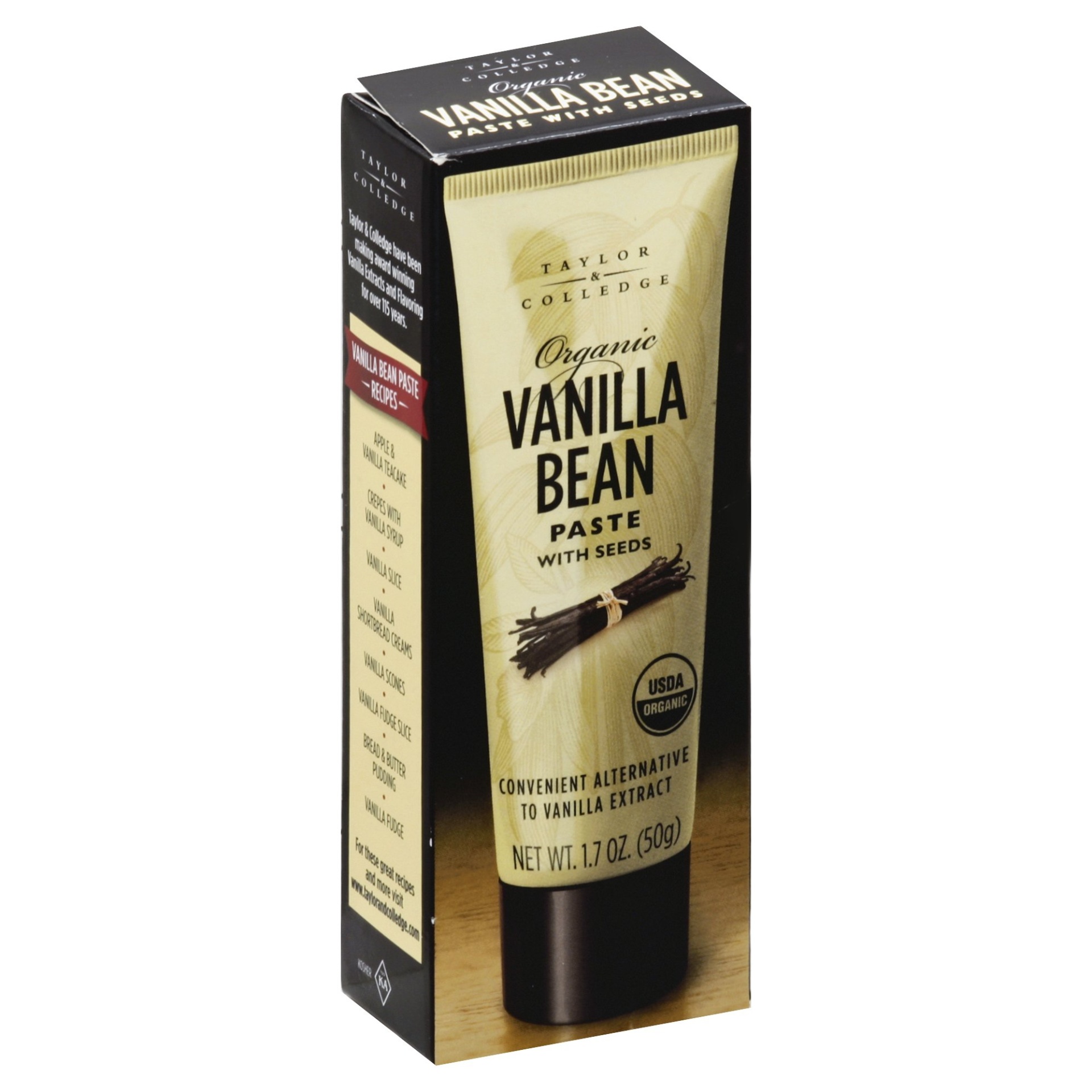 slide 1 of 1, Taylor Colledge Organic Vanilla Bean Paste, 1.7 oz