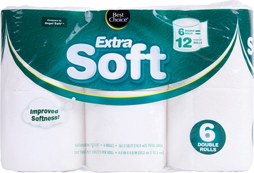 slide 1 of 1, Best Choice Extra Soft Bath Tissue Double Roll, 6 ct