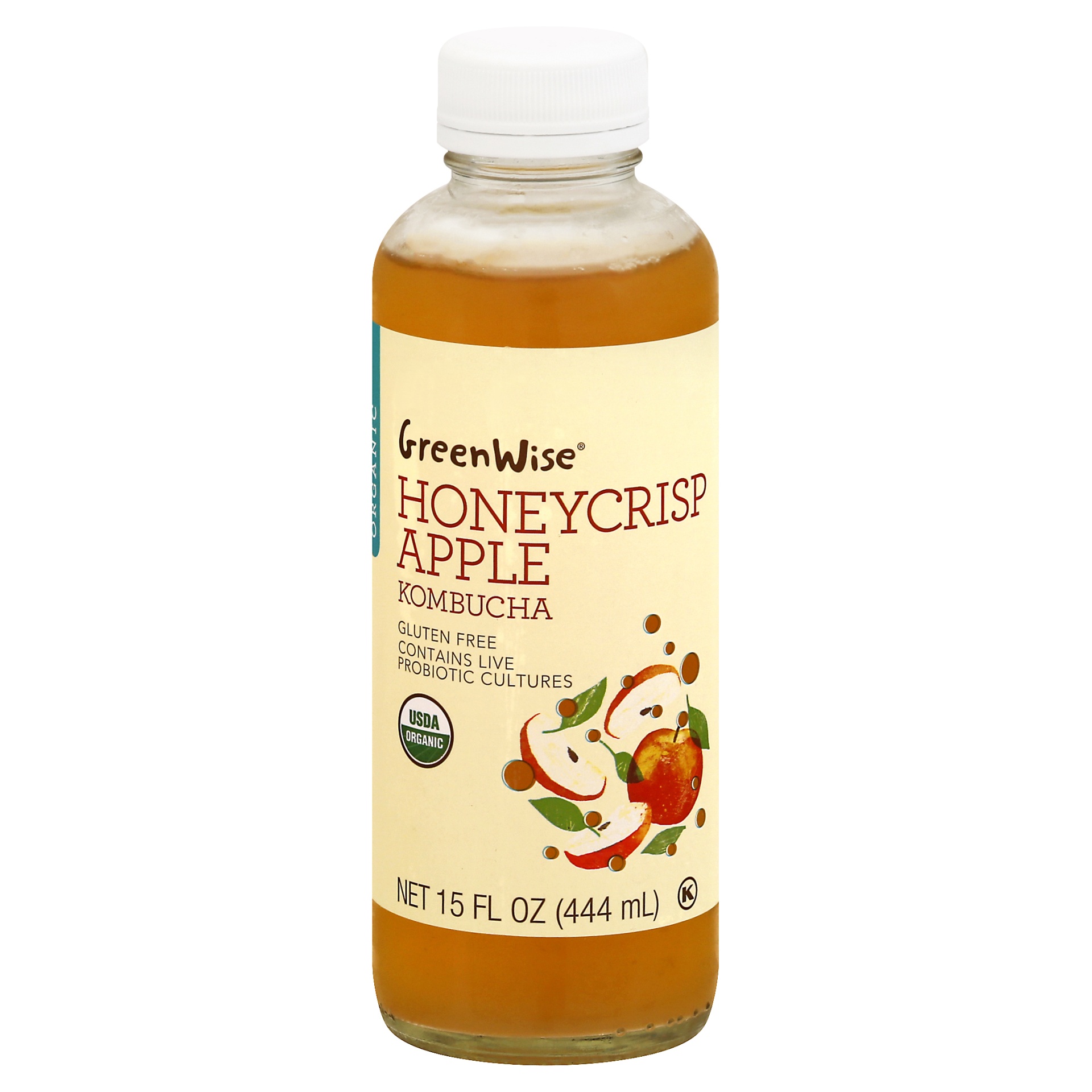 GreenWise Organic Honeycrisp Apple Kombucha 15 oz