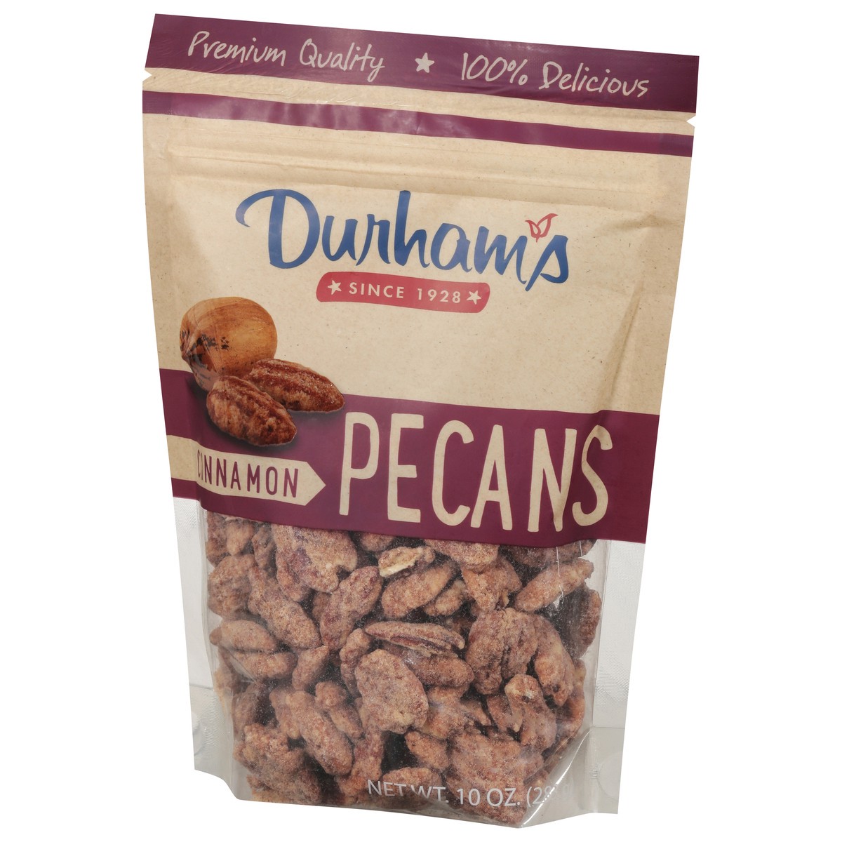 slide 6 of 13, Durham's Cinnamon Pecans 10 oz, 10 oz
