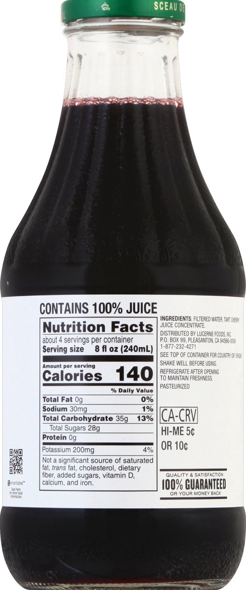 slide 5 of 7, Open Nature 100% Juice Tart Cherry - 33.8 fl oz, 33.8 fl oz