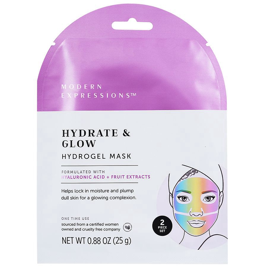 slide 1 of 1, Modern Expressions Hydrate & Glow Hydrogel Mask, 1 ct
