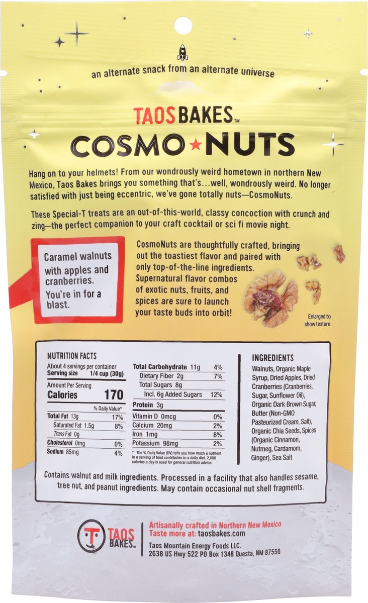 slide 9 of 13, Taos Bakes Apple Spiced Walnuts 4 oz, 4 oz