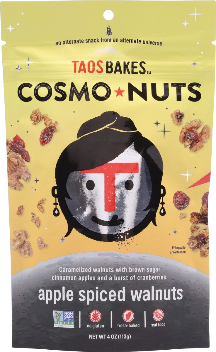 slide 2 of 13, Taos Bakes Apple Spiced Walnuts 4 oz, 4 oz