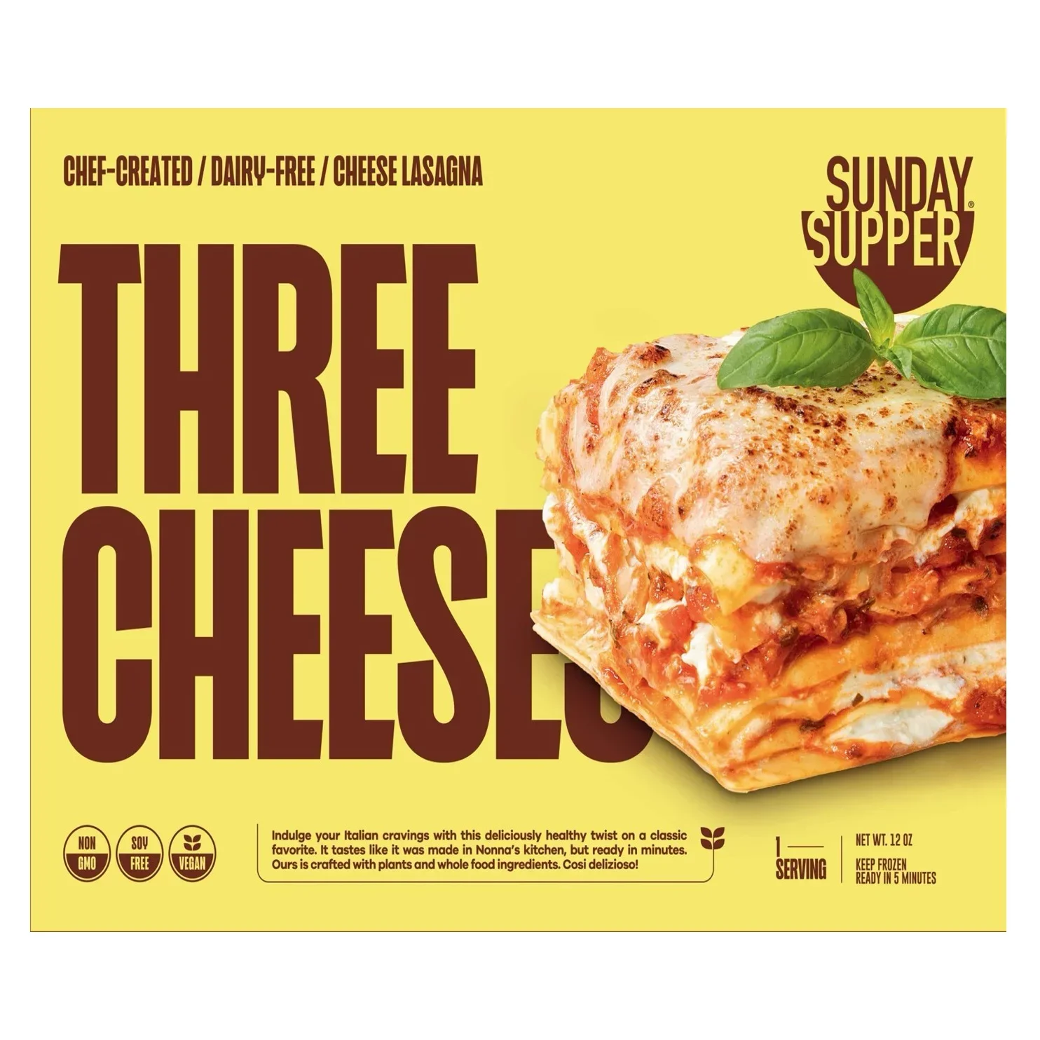 slide 1 of 1, Sunday Supper 3 Cheese Lasagna 12 oz, 12 oz