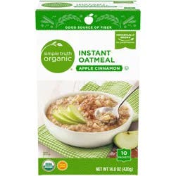 Simple Truth Organic Apple Cinnamon Instant Oatmeal