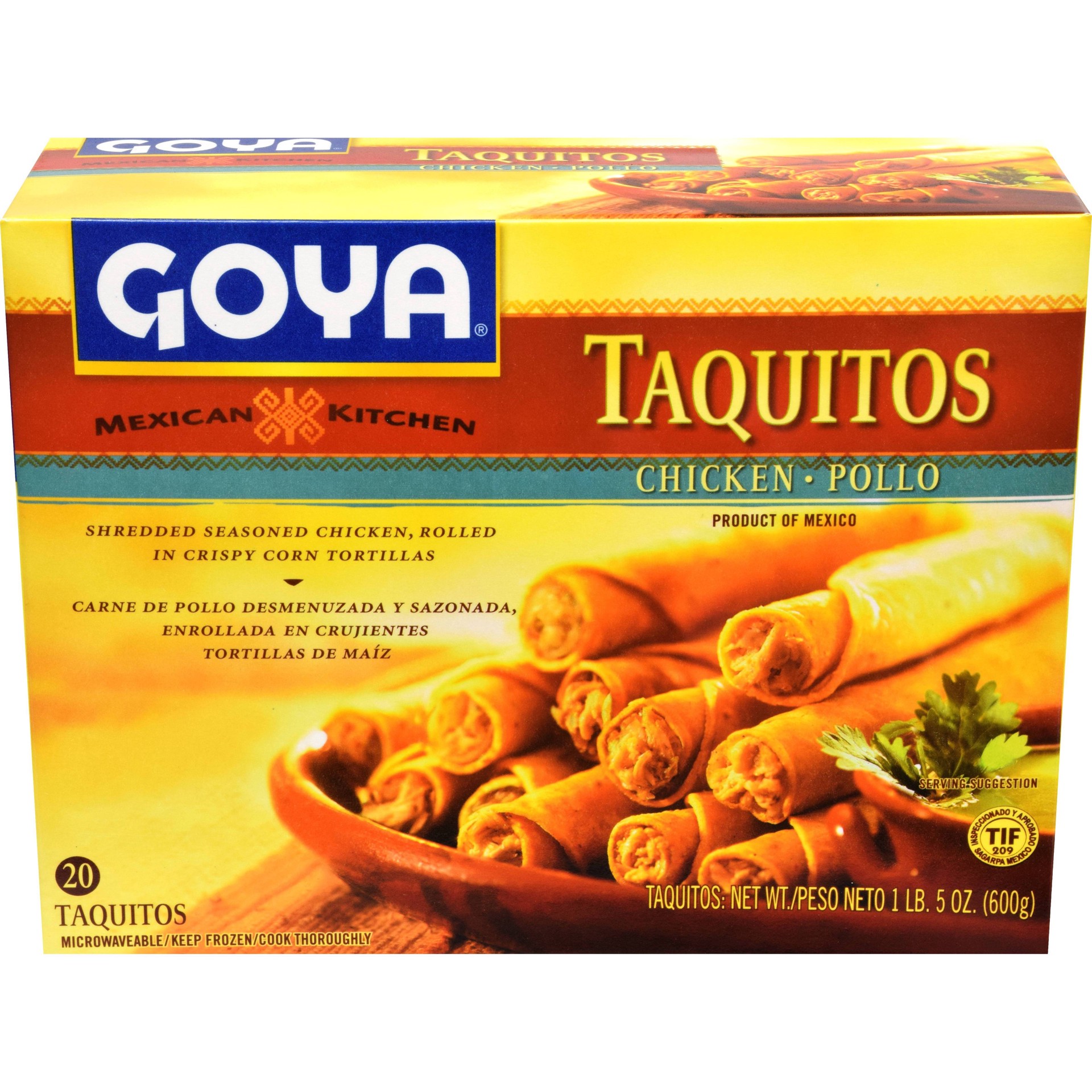 slide 1 of 2, Goya Mexican Kitchen Chicken Taquitos, 20 ct