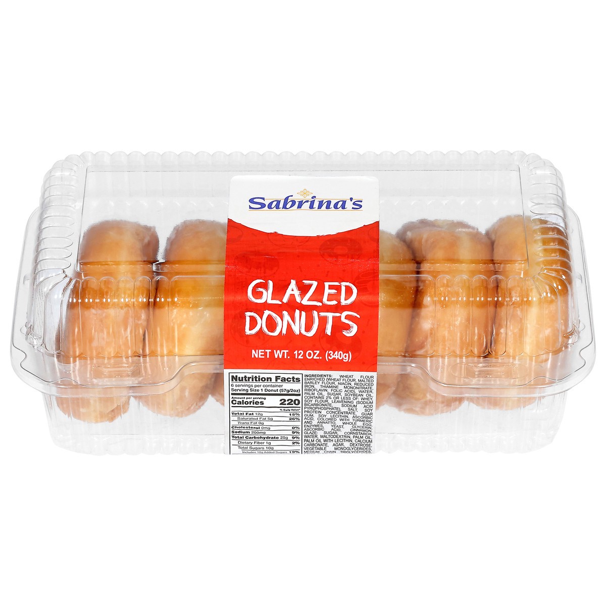 slide 1 of 15, Sabrina's Glazed Donuts 12 oz, 12 oz