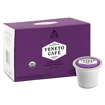 slide 1 of 1, Café Veneto Organic Dark Roast Single Serve Coffee Cups, 12 ct
