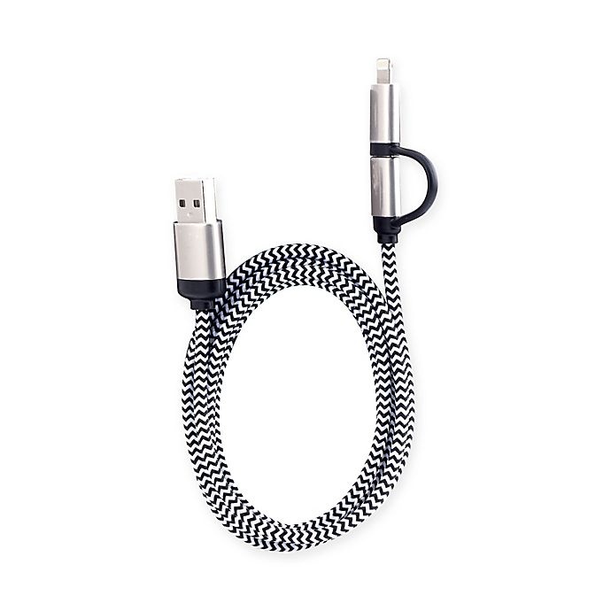 slide 1 of 1, Kikkerland Design 2-in-1 Charging Cable, 1 ct