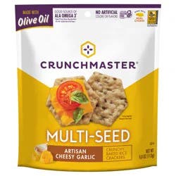 Crunchmaster Multi-Seed Artisan Cheesy Garlic Rice Crackers 4 oz