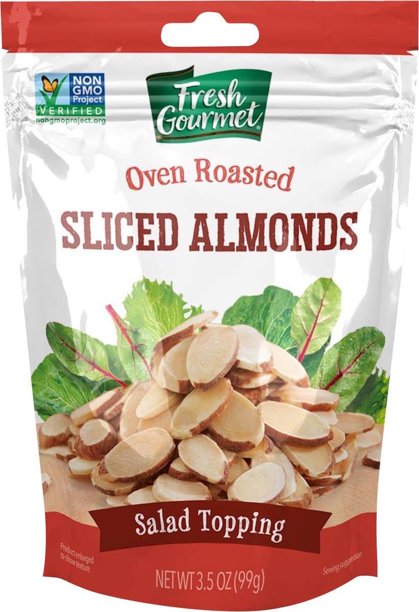 slide 2 of 3, Fresh Gourmet Sliced Oven Roasted Almonds 3.5 oz, 3.5 oz