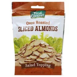 Fresh Gourmet Sliced Oven Roasted Almonds 3.5 oz