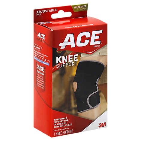 slide 1 of 1, Ace Neoprene Open Knee Brace One Size Fits All - Each, 1 ct