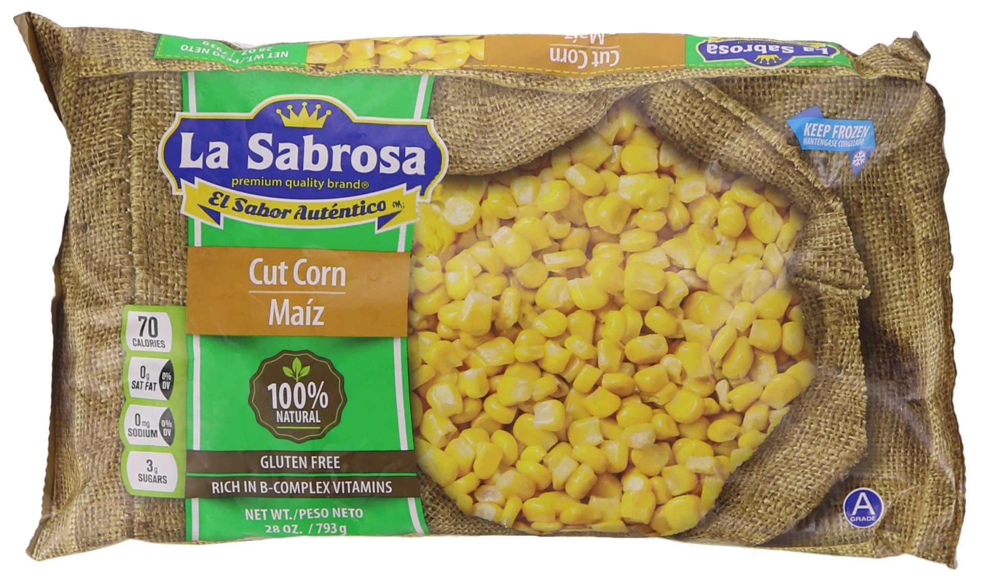 slide 1 of 1, La Sabrosa Cut Corn, 25 oz