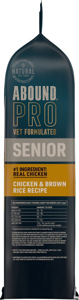 slide 2 of 5, Abound Pro+ Senior Formula With Chicken Dry Cat Food, 7 lb