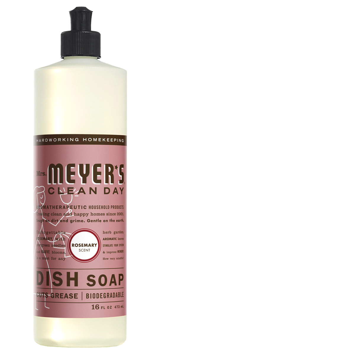 slide 1 of 3, Mrs. Meyer's Clean Day Rosemary Liquid Dish Soap, 