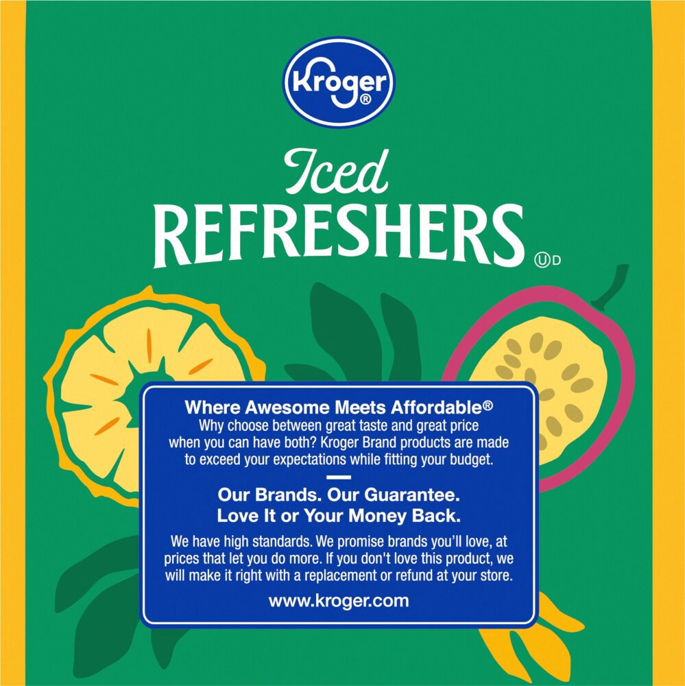 slide 3 of 4, Kroger Pineapple Passion Fruit Iced Refreshers, 12 ct