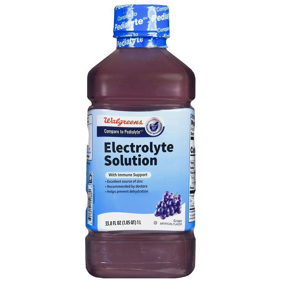 slide 3 of 5, Walgreens Pediatric Oral Electrolyte Solution with Zinc Grape, 33.8 oz